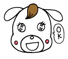 Dog Taro and eyelashes First stage sticker #9686442