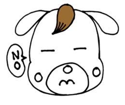 Dog Taro and eyelashes First stage sticker #9686443