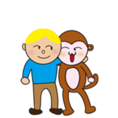 Ape & gorilla & chimpanzee with Human sticker #9686493