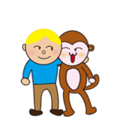 Ape & gorilla & chimpanzee with Human sticker #9686493