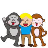 Ape & gorilla & chimpanzee with Human sticker #9686494