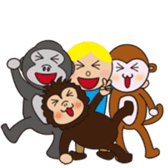 Ape & gorilla & chimpanzee with Human sticker #9686495