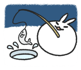 Tomung the snowball rabbit! sticker #9686801