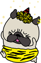 PUGchan winter of japan sticker #9687424