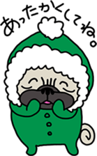 PUGchan winter of japan sticker #9687427