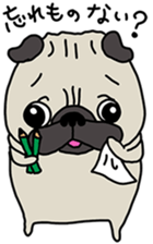 PUGchan winter of japan sticker #9687436