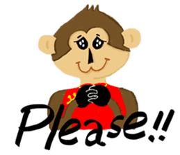 English Monkey sticker #9689470
