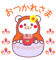 Chocolate bear-matryoshka doll- sticker #9690152