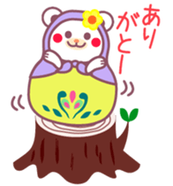 Chocolate bear-matryoshka doll- sticker #9690156