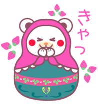 Chocolate bear-matryoshka doll- sticker #9690170