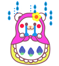 Chocolate bear-matryoshka doll- sticker #9690177