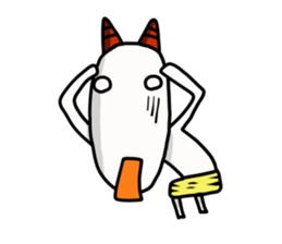 Laugh white auger sticker #9694093