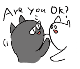 Paper Cat Speak English sticker #9694944