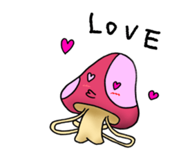 alien mushroom sticker #9695366