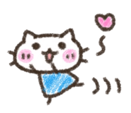 Cat Crayon sticker #9695766