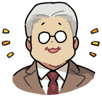 Ms. Tsu and her boss Mr. Dabaeta sticker #9696409