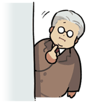 Ms. Tsu and her boss Mr. Dabaeta sticker #9696412