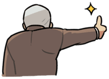 Ms. Tsu and her boss Mr. Dabaeta sticker #9696420