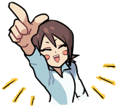 Ms. Tsu and her boss Mr. Dabaeta sticker #9696424