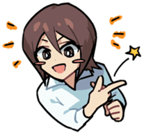 Ms. Tsu and her boss Mr. Dabaeta sticker #9696427