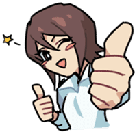 Ms. Tsu and her boss Mr. Dabaeta sticker #9696428