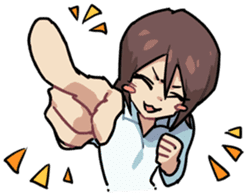 Ms. Tsu and her boss Mr. Dabaeta sticker #9696432