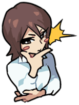 Ms. Tsu and her boss Mr. Dabaeta sticker #9696434