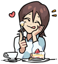 Ms. Tsu and her boss Mr. Dabaeta sticker #9696438