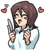 Ms. Tsu and her boss Mr. Dabaeta sticker #9696442