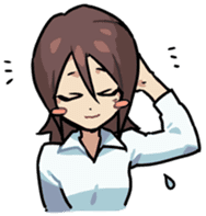 Ms. Tsu and her boss Mr. Dabaeta sticker #9696444