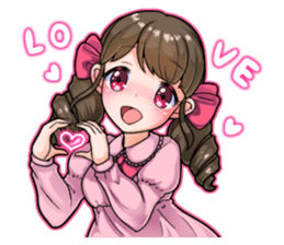 The Valentine sticker Japanese Moe. sticker #9697089