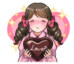 The Valentine sticker Japanese Moe. sticker #9697104