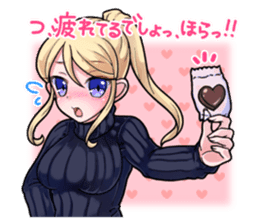 The Valentine sticker Japanese Moe. sticker #9697118