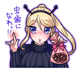 The Valentine sticker Japanese Moe. sticker #9697120