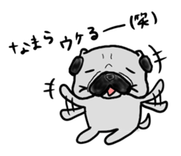 hokkaido pug sticker sticker #9697987