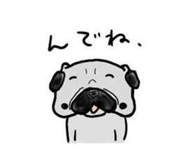 hokkaido pug sticker sticker #9697988