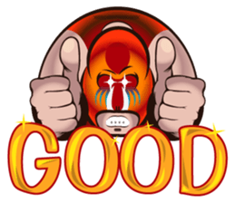 Baboon Wrestling Man sticker #9699849