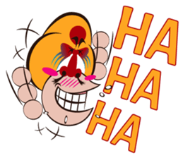 Baboon Wrestling Man sticker #9699852