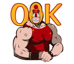 Baboon Wrestling Man sticker #9699853