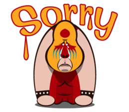 Baboon Wrestling Man sticker #9699854