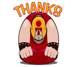 Baboon Wrestling Man sticker #9699856