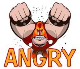 Baboon Wrestling Man sticker #9699868