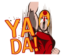 Baboon Wrestling Man sticker #9699871