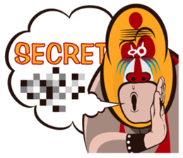 Baboon Wrestling Man sticker #9699873