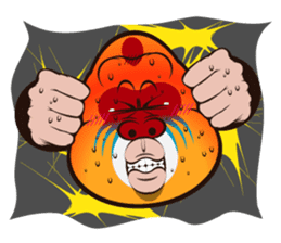 Baboon Wrestling Man sticker #9699881