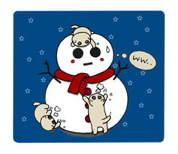 Lop-eared cat,SCO.in winter. sticker #9701848