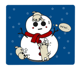 Lop-eared cat,SCO.in winter. sticker #9701848