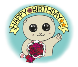 Lop-eared cat,SCO.in winter. sticker #9701856