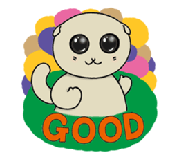 Lop-eared cat,SCO.in winter. sticker #9701860