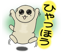 Lop-eared cat,SCO.in winter. sticker #9701873